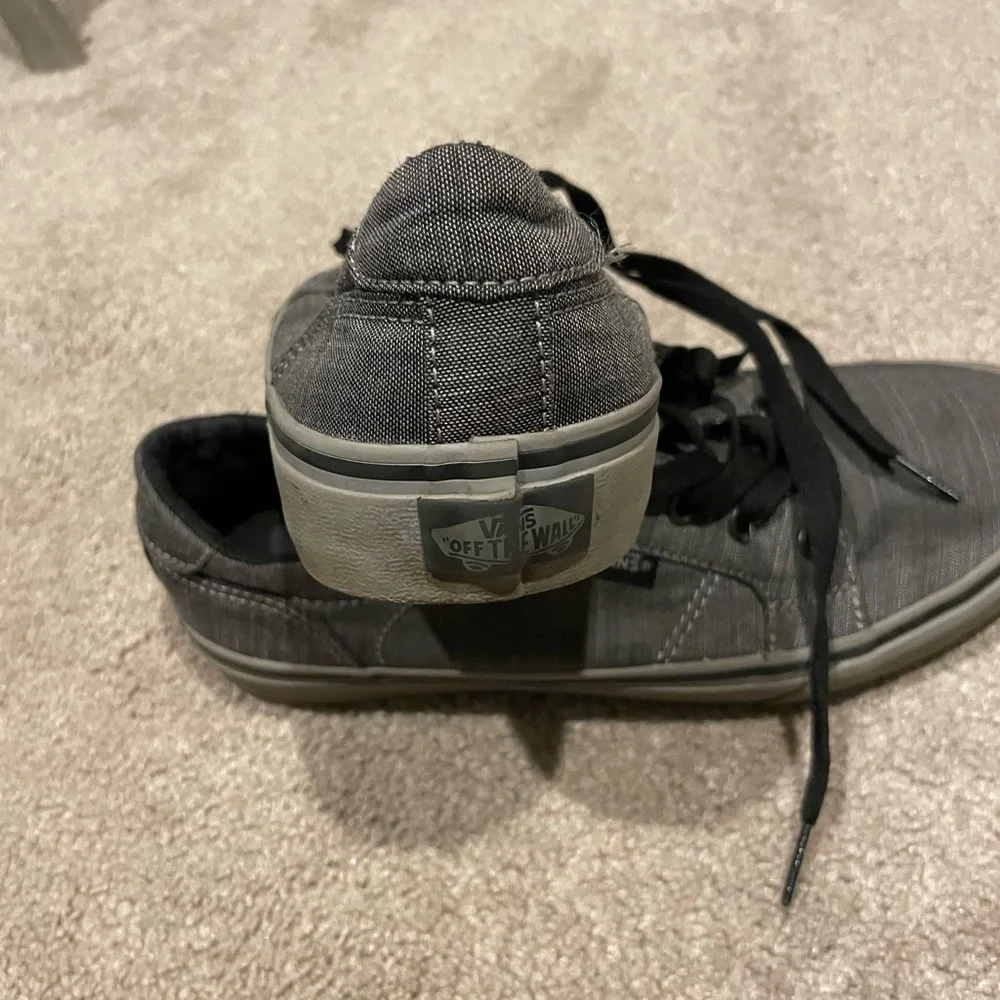 Vans OFF THE WALL Dark Grey 721454 Skateboard Shoe Waffle Gum Sole Size 6.5 Men